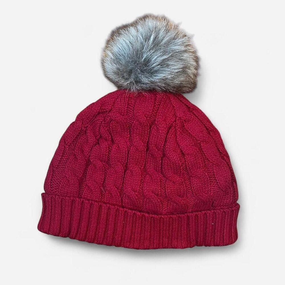 Unbranded Women's Red and Burgundy Hat